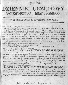 Dziennik Rządowy Województwa Krakowskiego 1820, nr 36