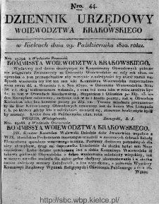 Dziennik Rządowy Województwa Krakowskiego 1820, nr 44