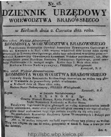 Dziennik Rządowy Województwa Krakowskiego 1822, nr 23