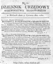 Dziennik Rządowy Województwa Krakowskiego 1822, nr 24