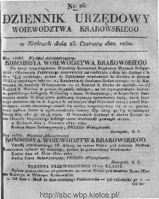 Dziennik Rządowy Województwa Krakowskiego 1822, nr 26