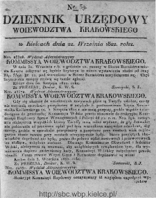 Dziennik Rządowy Województwa Krakowskiego 1822, nr 39