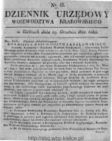 Dziennik Rządowy Województwa Krakowskiego 1822, nr 53