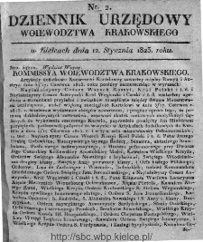 Dziennik Rządowy Województwa Krakowskiego 1823, nr 2
