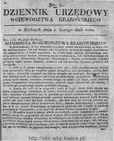 Dziennik Rządowy Województwa Krakowskiego 1823, nr 5