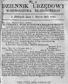 Dziennik Rządowy Województwa Krakowskiego 1823, nr 9