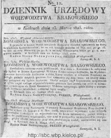 Dziennik Rządowy Województwa Krakowskiego 1823, nr 12