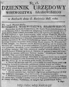 Dziennik Rządowy Województwa Krakowskiego 1823, nr 15