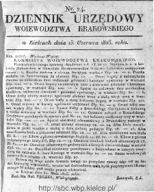 Dziennik Rządowy Województwa Krakowskiego 1823, nr 24