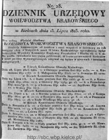 Dziennik Rządowy Województwa Krakowskiego 1823, nr 28