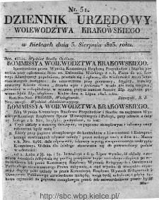 Dziennik Rządowy Województwa Krakowskiego 1823, nr 31