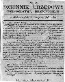 Dziennik Rządowy Województwa Krakowskiego 1823, nr 35