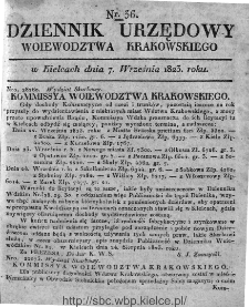 Dziennik Rządowy Województwa Krakowskiego 1823, nr 36