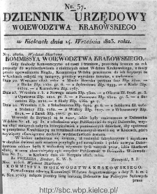 Dziennik Rządowy Województwa Krakowskiego 1823, nr 37
