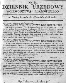 Dziennik Rządowy Województwa Krakowskiego 1823, nr 39