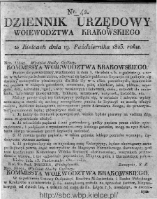 Dziennik Rządowy Województwa Krakowskiego 1823, nr 42