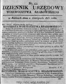 Dziennik Rządowy Województwa Krakowskiego 1823, nr 44