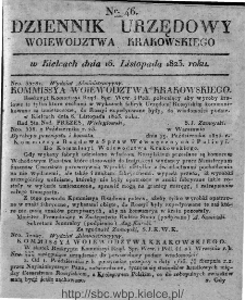 Dziennik Rządowy Województwa Krakowskiego 1823, nr 46
