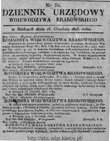 Dziennik Rządowy Województwa Krakowskiego 1823, nr 52