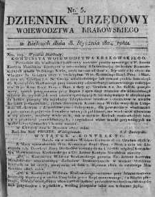 Dziennik Rządowy Województwa Krakowskiego 1824, nr 3