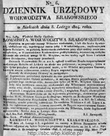 Dziennik Rządowy Województwa Krakowskiego 1824, nr 6