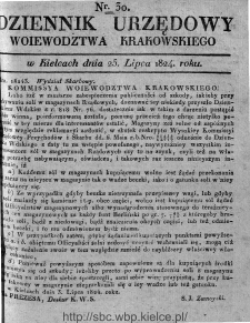 Dziennik Rządowy Województwa Krakowskiego 1824, nr 30