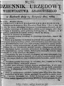 Dziennik Rządowy Województwa Krakowskiego 1824, nr 35