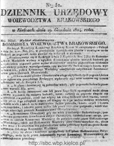 Dziennik Rządowy Województwa Krakowskiego 1824, nr 51