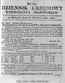 Dziennik Rządowy Województwa Krakowskiego 1824, nr 52