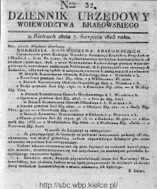 Dziennik Rządowy Województwa Krakowskiego 1825, nr 32