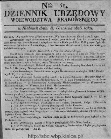 Dziennik Rządowy Województwa Krakowskiego 1825, nr 51