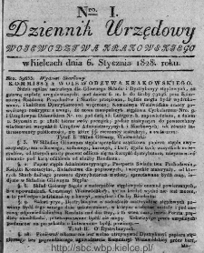 Dziennik Urzędowy Województwa Krakowskiego 1828, nr 1