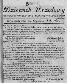 Dziennik Urzędowy Województwa Krakowskiego 1828, nr 3