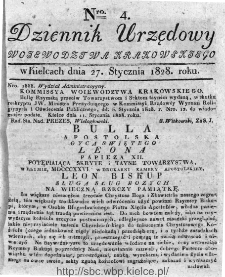 Dziennik Urzędowy Województwa Krakowskiego 1828, nr 4
