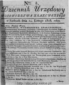 Dziennik Urzędowy Województwa Krakowskiego 1828, nr 8