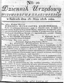Dziennik Urzędowy Województwa Krakowskiego 1828, nr 20
