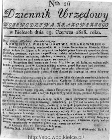 Dziennik Urzędowy Województwa Krakowskiego 1828, nr 26