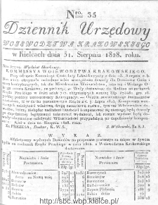 Dziennik Urzędowy Województwa Krakowskiego 1828, nr 35