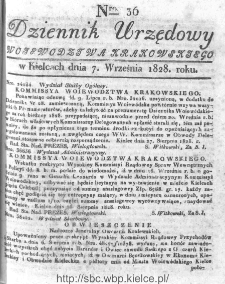 Dziennik Urzędowy Województwa Krakowskiego 1828, nr 36