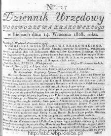 Dziennik Urzędowy Województwa Krakowskiego 1828, nr 37