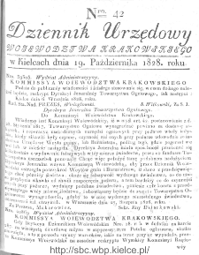 Dziennik Urzędowy Województwa Krakowskiego 1828, nr 42