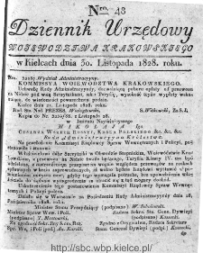 Dziennik Urzędowy Województwa Krakowskiego 1828, nr 48