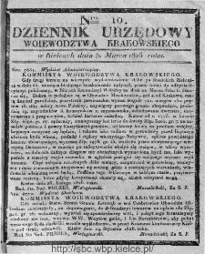 Dziennik Urzędowy Województwa Krakowskiego 1826, nr 10
