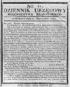 Dziennik Urzędowy Województwa Krakowskiego 1826, nr 11