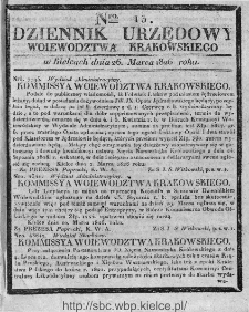 Dziennik Urzędowy Województwa Krakowskiego 1826, nr 13