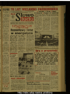 Słowo Ludu : dziennik Polskiej Zjednoczonej Partii Robotniczej, 1987 R.XXXVIII, nr 257