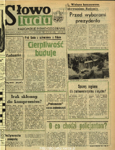 Słowo Ludu : dziennik Polskiej Zjednoczonej Partii Robotniczej, 1990 R.XLI, nr 256 (radomskie)