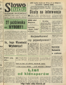 Słowo Ludu : dziennik Polskiej Zjednoczonej Partii Robotniczej, 1991 R.XLII, nr 250 (radomskie pismo codzienne)