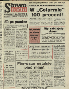 Słowo Ludu : dziennik Polskiej Zjednoczonej Partii Robotniczej, 1991 R.XLII, nr 263 (radomskie pismo codzienne)