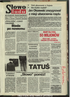 Słowo Ludu : dziennik Polskiej Zjednoczonej Partii Robotniczej, 1991 R.XLII, nr 292 (radomskie pismo codzienne)